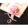 Weibliche klassische zarte schöne Schlüsselkette Stoff Blume keychain